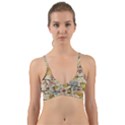 Seamless Pattern With Flower Bird Wrap Around Bikini Top View1