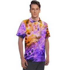 Conceptual Abstract Painting Acrylic Men s Polo Tee by Ravend