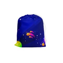 Artistic Space Planet Drawstring Pouch (medium) by danenraven