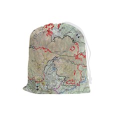 Misc Map Wallpaper Drawstring Pouch (large) by Wegoenart