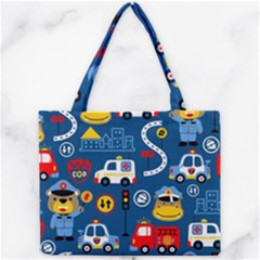 Car Cars Seamless Pattern Vector Rescue Team Cartoon Mini Tote Bag by Wegoenart