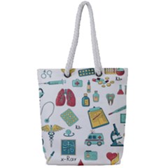 Abstract Abstraction Biology Chemistry Detail Genetics Full Print Rope Handle Tote (small) by danenraven