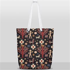 Carpet-symbols Full Print Rope Handle Tote (small) by Gohar