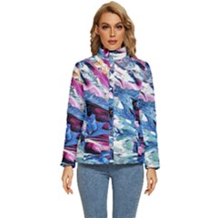 Feathers Women s Puffer Bubble Jacket Coat by kaleidomarblingart