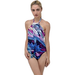 Feathers Go With The Flow One Piece Swimsuit by kaleidomarblingart
