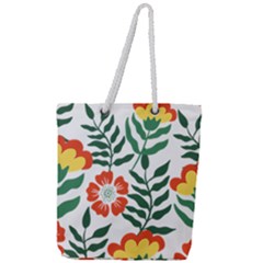 Painting Flower Leaves Forest Full Print Rope Handle Tote (large) by Wegoenart
