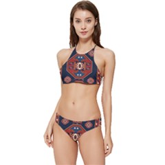 Armenian Old Carpet  Banded Triangle Bikini Set by Gohar