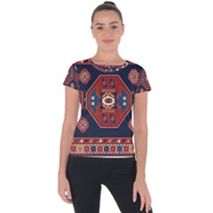 Armenian Carpet Short Sleeve Sports Top  by Gohar