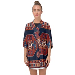 Armenian Carpet Half Sleeve Chiffon Kimono by Gohar