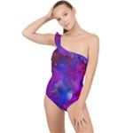Galaxy Now Frilly One Shoulder Swimsuit