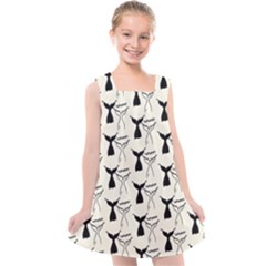 Black And White Mermaid Tail Kids  Cross Back Dress by ConteMonfrey