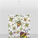 Bee Doodle Cartoon Full Print Rope Handle Tote (Large) View2