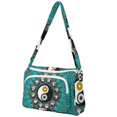 Yin Yang Horoscope Astrology Zodiac Signs Zodiac Front Pocket Crossbody Bag by Wegoenart
