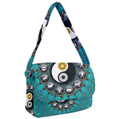 Yin Yang Horoscope Astrology Zodiac Signs Zodiac Courier Bag by Wegoenart