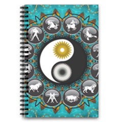 Yin Yang Horoscope Astrology Zodiac Signs Zodiac 5 5  X 8 5  Notebook by Wegoenart