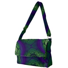 Abstract Fractal Art Pattern Full Print Messenger Bag (s) by Ravend