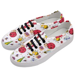 Cute Cartoon Insects Seamless Background Women s Classic Low Top Sneakers by Jancukart