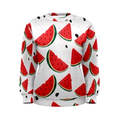 Watermelon Seamless Pattern Women s Sweatshirt by Jancukart