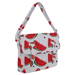Watermelon Seamless Pattern Buckle Messenger Bag by Jancukart