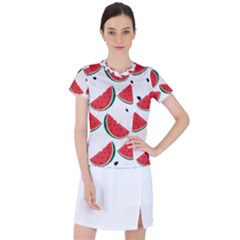 Watermelon Seamless Pattern Women s Sports Top by Jancukart
