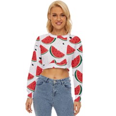 Watermelon Seamless Pattern Lightweight Long Sleeve Sweatshirt by Jancukart