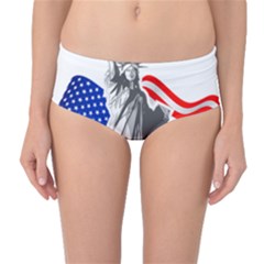 New York City Holiday United States Usa Mid-waist Bikini Bottoms by Jancukart