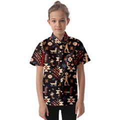 Carpet-symbols Kids  Short Sleeve Shirt by Gohar