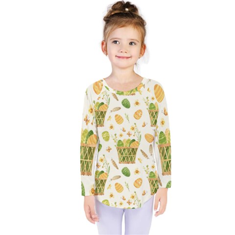Easter Eggs   Kids  Long Sleeve Tee by ConteMonfrey