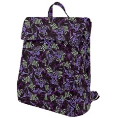 Abstract Collage Random Pattern Flap Top Backpack by dflcprintsclothing