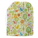 Nature Doodle Art Trees Birds Owl Children Pattern Multi Colored Drawstring Pouch (3XL) View2