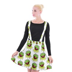 Kermit The Frog Suspender Skater Skirt by Valentinaart