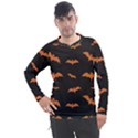 Bat pattern Men s Pique Long Sleeve Tee View1