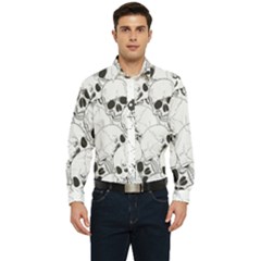Skull Pattern Men s Long Sleeve  Shirt by Valentinaart