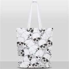 Skull Pattern Full Print Rope Handle Tote (small) by Valentinaart