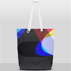 Abstract 2322  Full Print Rope Handle Tote (small) by KorokStudios