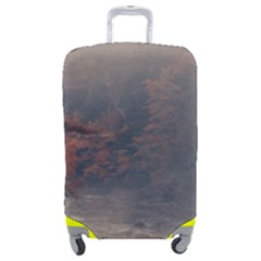 Morning River Forest Autumn Misty Morning Stream Luggage Cover (medium) by danenraven