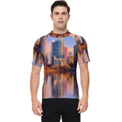 Vancouver Canada Sea Ocean Reflections Skyline Men s Short Sleeve Rash Guard by danenraven