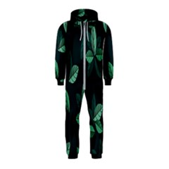 Leaves Pattern Hooded Jumpsuit (kids) by artworkshop