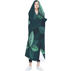Leaves Pattern Wearable Blanket by artworkshop