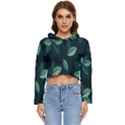 Leaves Pattern Women s Lightweight Cropped Hoodie View1