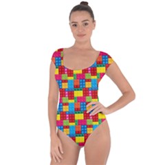 Lego Background Short Sleeve Leotard  by artworkshop