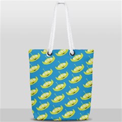 Pattern Aliens Full Print Rope Handle Tote (small) by artworkshop