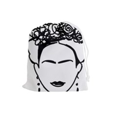 Frida Kahlo  Drawstring Pouch (large) by Sobalvarro