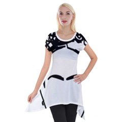 Frida Kahlo  Short Sleeve Side Drop Tunic by Sobalvarro
