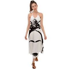 Frida Kahlo  Halter Tie Back Dress  by Sobalvarro