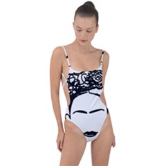 Frida Kahlo  Tie Strap One Piece Swimsuit by Sobalvarro