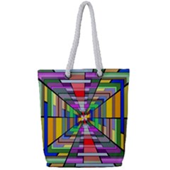 Art Background Abstract Full Print Rope Handle Tote (small) by artworkshop