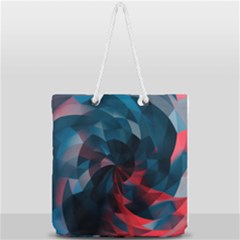 Art Polygon Geometric Design Pattern Colorful Full Print Rope Handle Tote (large) by Ravend
