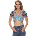 Geometric Symmetrical Symmetry Data Futuristic Twist Front Crop Top View1