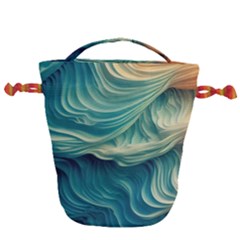 Art Pattern Artis Hands Illustration Drawstring Bucket Bag by Ravend